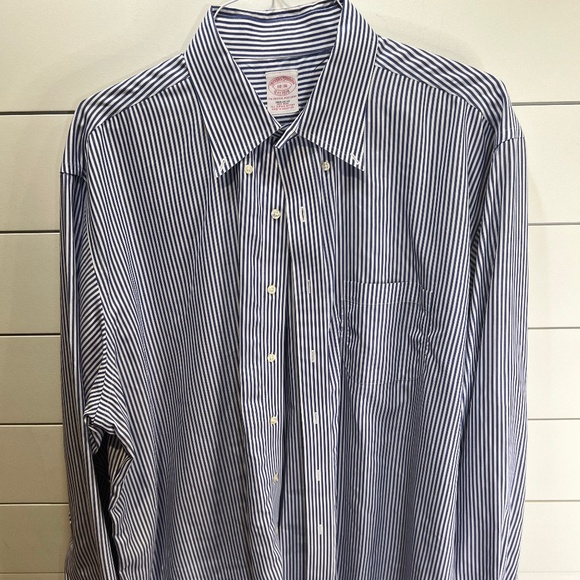 Brooks Brothers Other - Brooks Brothers Mens 1818 Dress Shirt Blue/White Stripe 18-36